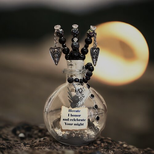 Hecate, Dark Goddess - Spell Bottle By Penny Cabot