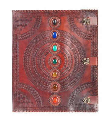Seven Chakra Leather Journal 14.5" x 17.5"