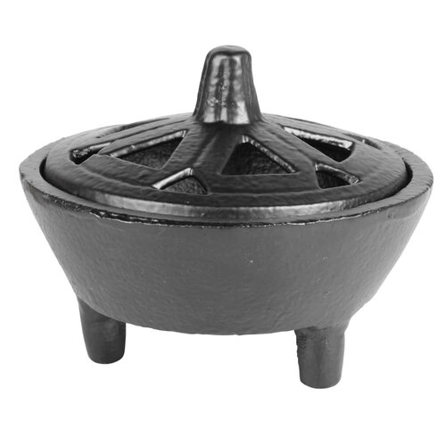 Cast Iron Cauldron with Slotted Top 4" D