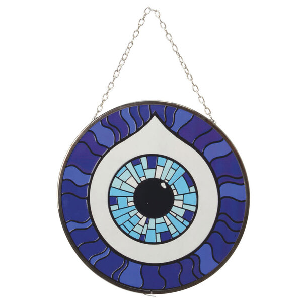 Evil Eye Mosaic Suncatcher 6"D