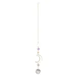 Moon with Amethyst Crystal Suncatcher 16"L