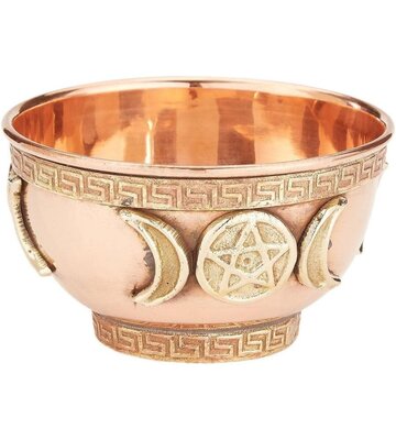 Triple Moon Offering Bowl - Copper