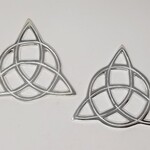 Triquetra Open Cut Altar Tile Silver 3"