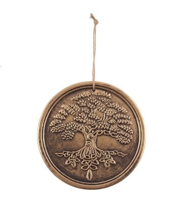 Bronze Terracotta Tree of Life Plaque By Lisa Parker 8"D