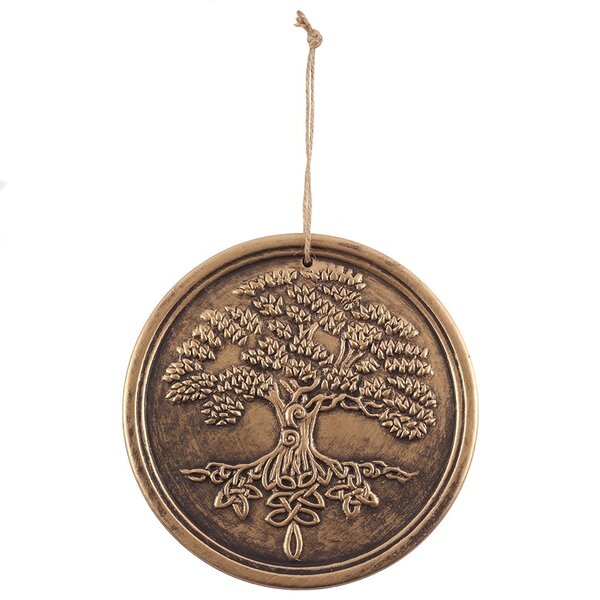 Bronze Terracotta Tree of Life Plaque By Lisa Parker 8"D