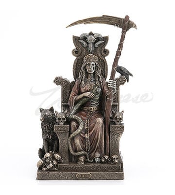 Hel Sitting On Throne Norse Goddess Of Death