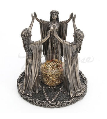 Wicca Triple Goddess Festive Ritual Votive Candle Stand