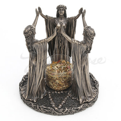 Wicca Triple Goddess Festive Ritual Votive Candle Stand