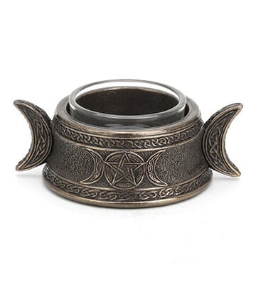 Triple Goddess Sigil Tealight Candle Holder