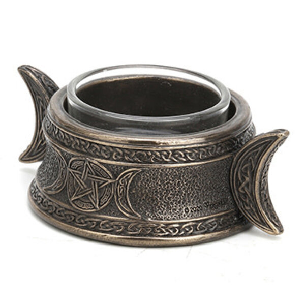 Triple Goddess Sigil Tealight Candle Holder