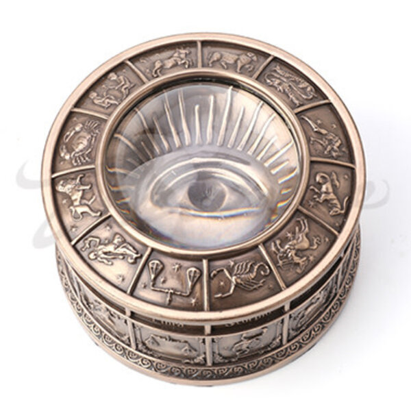 ZODIAC EYE ROUND TRINKET BOX
