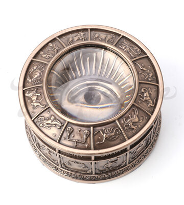 ZODIAC EYE ROUND TRINKET BOX