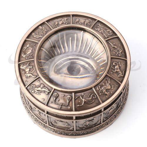 ZODIAC EYE ROUND TRINKET BOX