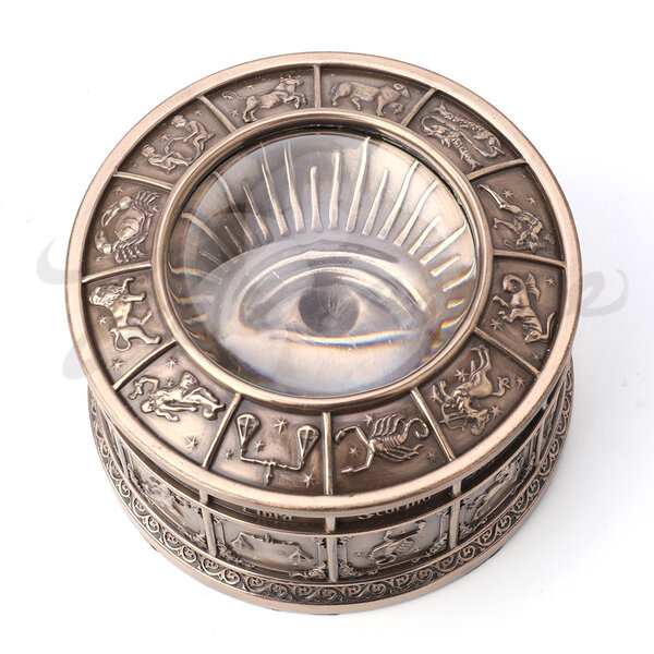 ZODIAC EYE ROUND TRINKET BOX