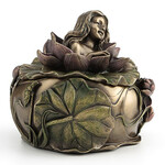 Art Nouveau Sleeping Lotus Girl Trinket Box