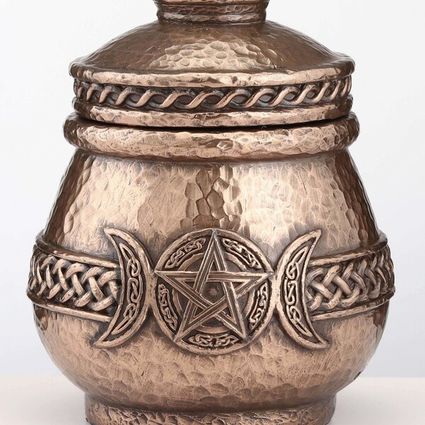 Triple Moon Pentagram Apothecary Jar