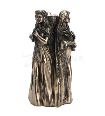TRIPLE GODDESS CANDLE HOLDER