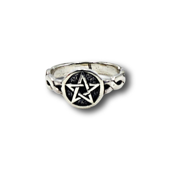 Pentagram Band Sterling Silver