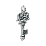 Scroll Key Pendant Sterling Silver