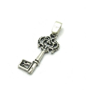 Vintage Key Pendant Sterling Silver