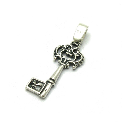 Vintage Key Pendant Sterling Silver