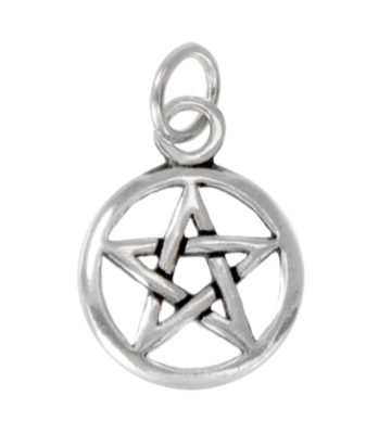 Mini Simple Pentacle Pendant Sterling Silver