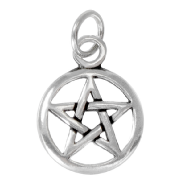 Mini Simple Pentacle Pendant Sterling Silver