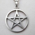 Pentacle Pendant Sterling Silver - 0.5in