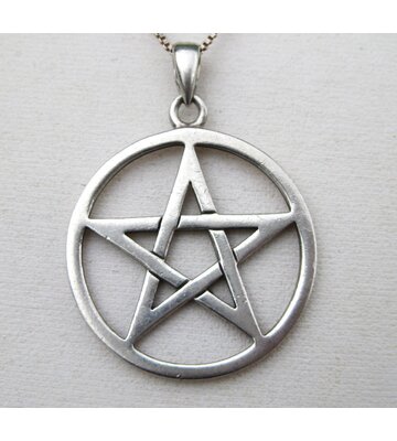 Pentacle Pendant Sterling Silver - 0.5in