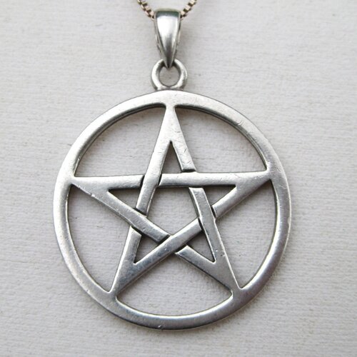 Pentacle Pendant Sterling Silver - 0.5in