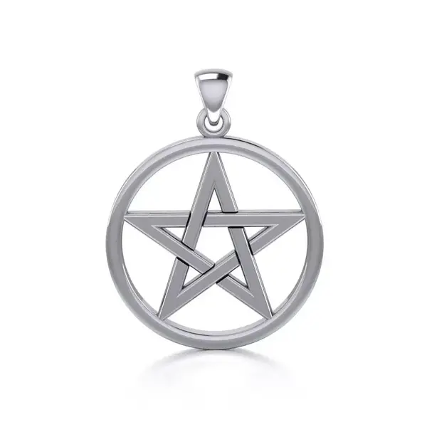 Pentacle Pendant Sterling Silver - 1.5in