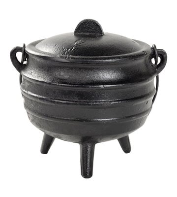 Ribbed Cast Iron Cauldron 5.25"