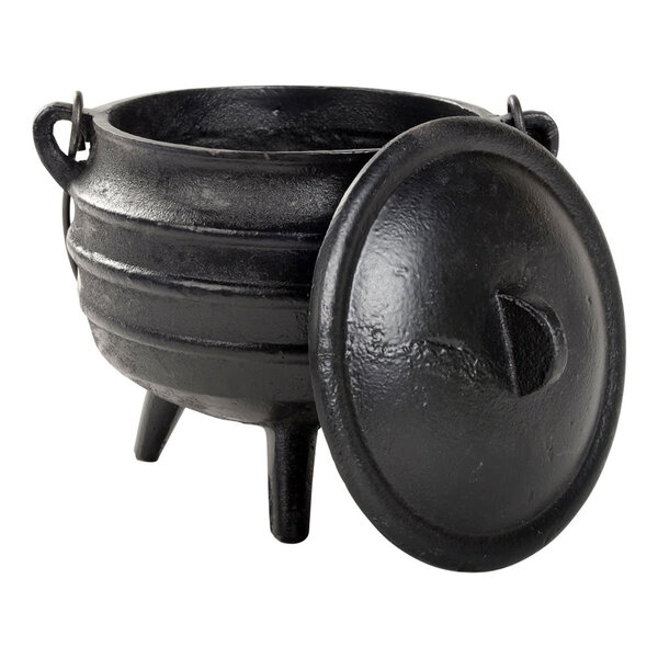 Ribbed Cast Iron Cauldron 6.25"