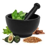 Cast Iron Cauldron 3.5"D x 2" H w/ Cast Iron Pestle