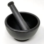 Cast Iron Cauldron 3.5"D x 2" H w/ Cast Iron Pestle