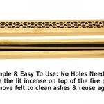 Natural Finish Wood Incense Box Burner w/ Fire Proof Felt