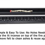 Black Finish Wood Incense Box Burner  w/ Fire Proof Felt