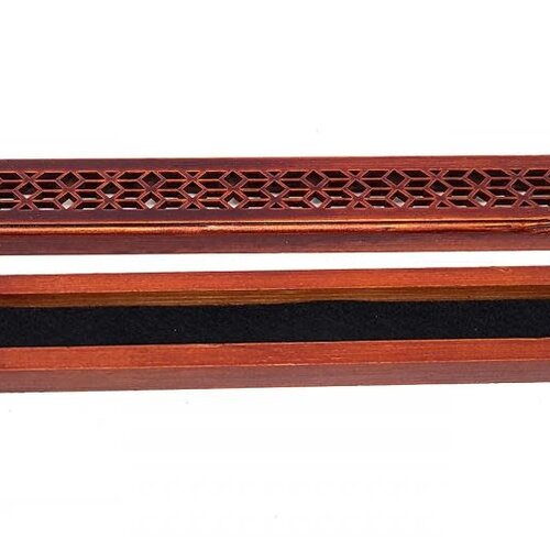 Rosewood Finish Wood Incense Box Burner  w/ Fire Proof Felt