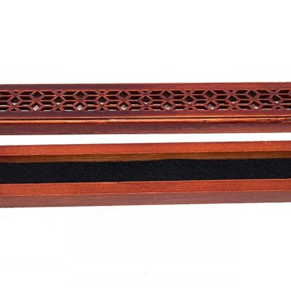 Rosewood Finish Wood Incense Box Burner  w/ Fire Proof Felt