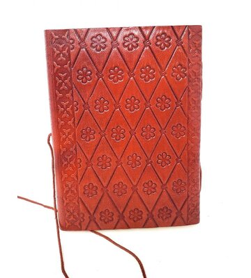 Triple Moon Pentagram Leather Journal 5x7" with Cord Closure