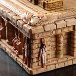 Egyptian Gods Chess Piece Set With Ankh Temple Box Board (32 pcs per set with storage and board)