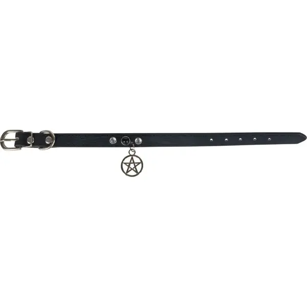 Vegan Leather Cat/Dog Collar - Pentacle - Small