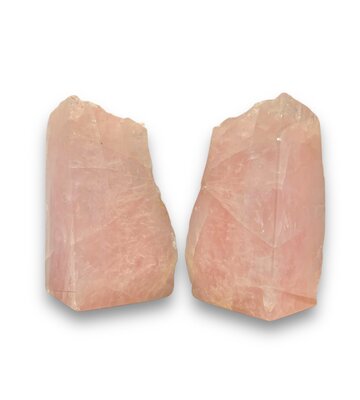 Rose Quartz Book Ends Set ( Sold As a Set )