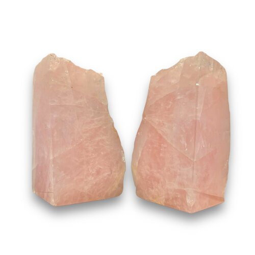 Rose Quartz Book Ends Set ( Sold As a Set )