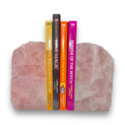 Rose Quartz Book Ends Set ( Sold As a Set ) Large
