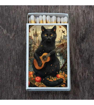 Black Cat Matchbox