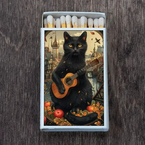 Black Cat Matchbox