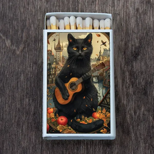 Black Cat Matchbox
