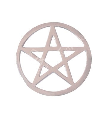 Brass Pentacle Altar Tile 5 3/4"
