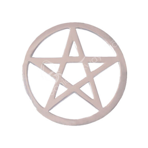 Brass Pentacle Altar Tile 5 3/4"